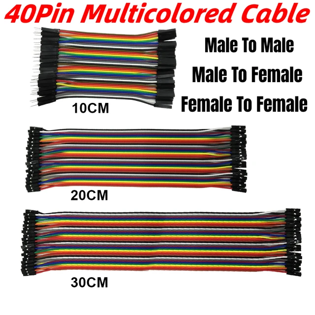 Breadboard Jumper Wires 8-Pin 30cm Female to Tined Tip Cable for