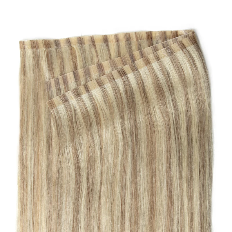 #P18-613 Seamless Tape Weft Long PU Skin Weft Tape in Human Extensions No Glue Natural Human Hair For Fine Hair 80cm Long