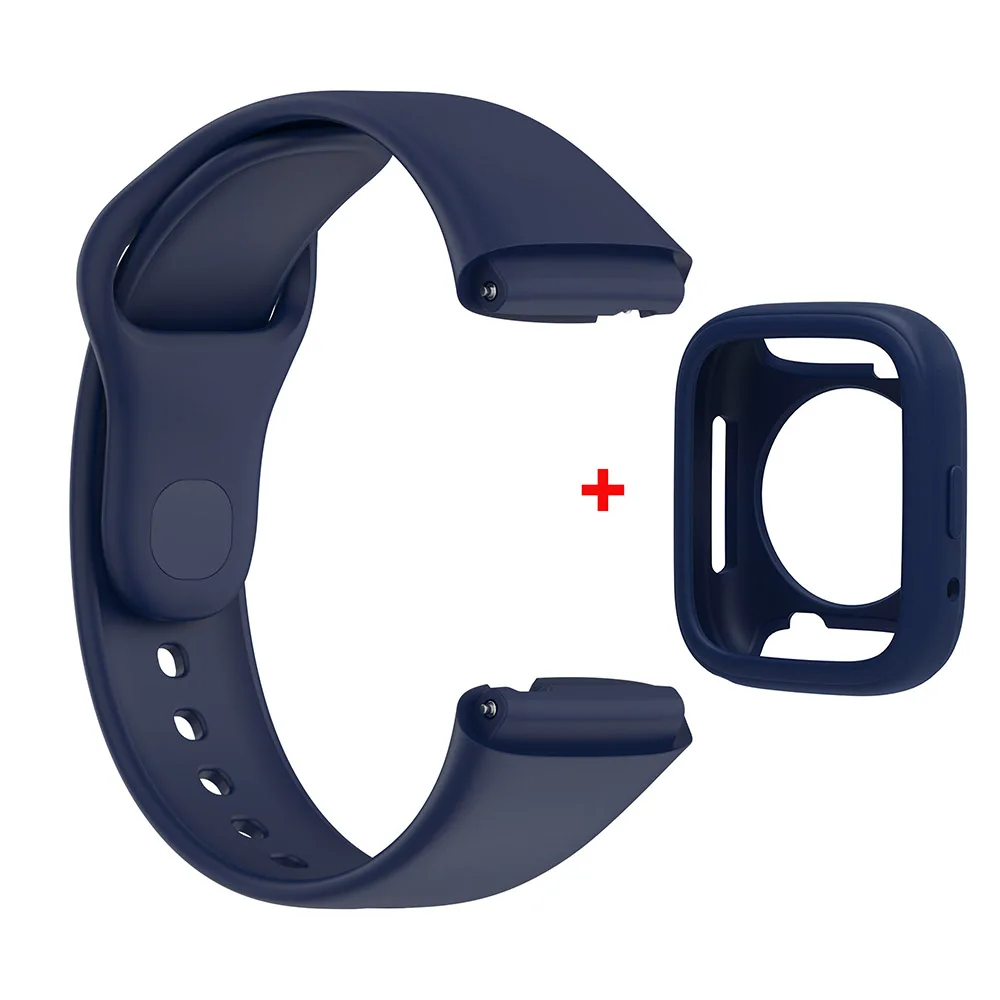 Silicone Watch Band with Protective Case Shell