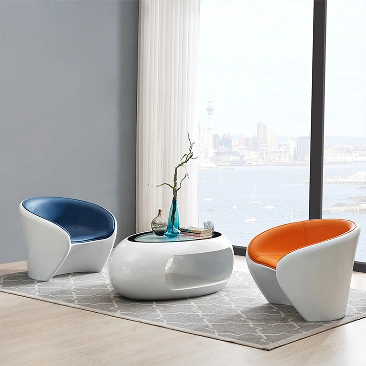 Creative Design Coffee Shop Living Room Office Leisure Lounge Half Circle Chair