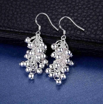 Silver Earrings Hot Grapes For Women