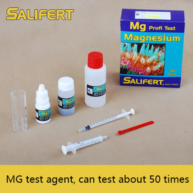 Salifert Seawater Tester Kit, Ca Calcium Cu I2 Kh Mg NH4 Ammoniak NO2 Nitriet NO3 Nitraat Ph PO4 Sr Kalium Water Test Reef Tank