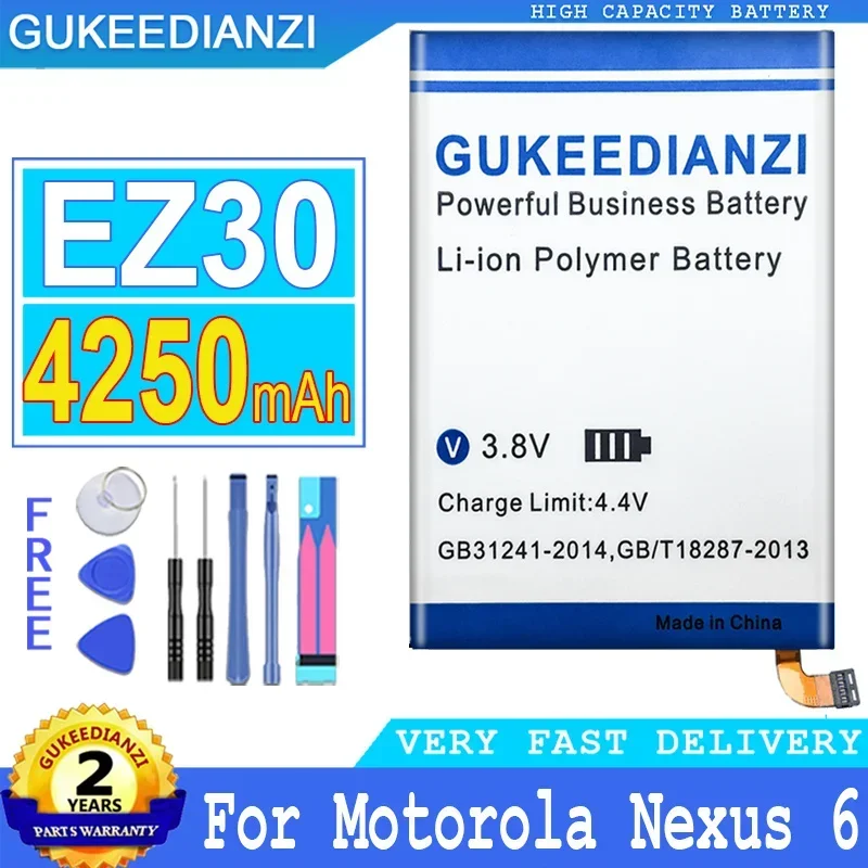 

GUKEEDIANZI Battery EZ30 for Motorola, for Nexus 6, For Google XT1115, XT1110, Xt1103, for Nexus6, Free Tools, Tracking Number