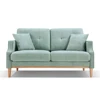 Living Space 2 Seater Sofa Loveseat Waterproof Fabric Baby Blue USB Charge 3