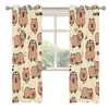 Capybara 2 PC Blackout Windows Curtain  for Living Room Bedroom Bathroom Curtains 2