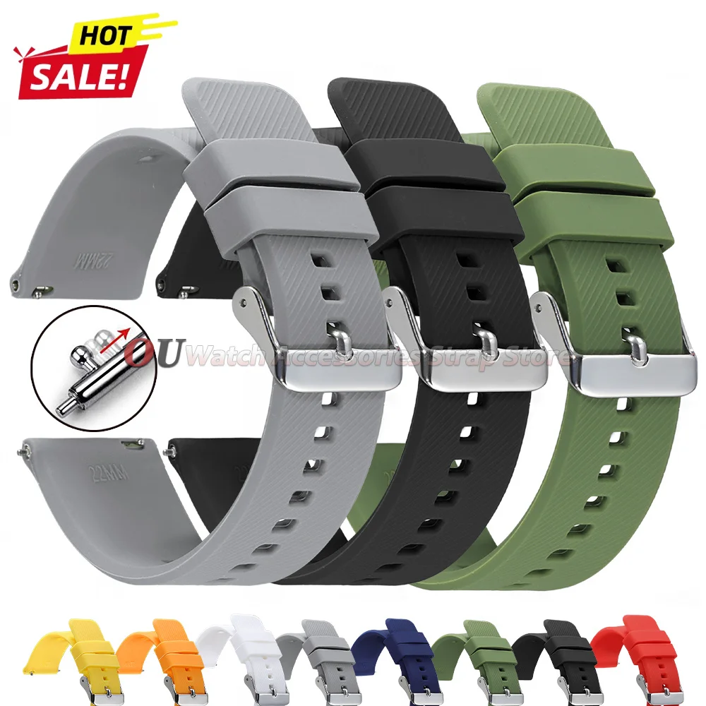 Silicone Waterproof Watchband - Sport Bracelet Rubber Wristband