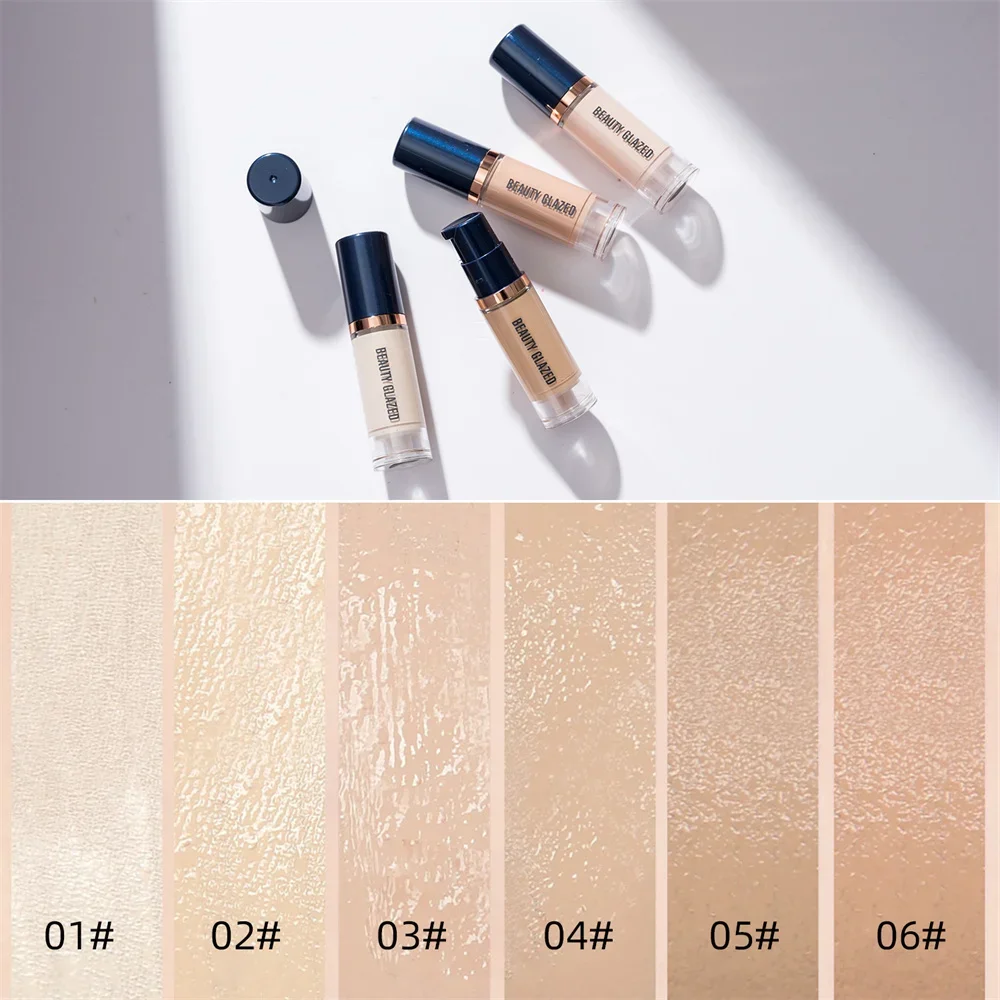 Liquid Foundation Cream Oil-Control Whitening Face Full Coverage Concealer Waterproof Contour Makeup Base Matte Cosmetics Women 4