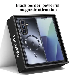 Luxury Frosted Matte Wireless Charging Case with Full Lens Protection for Galaxy Z Fold4 (Black)