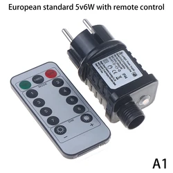 Universal Plug AC to DC Transformer - 31V LED Power Supply with 8 - Mode Adapter (EU 5V6W w Remote)