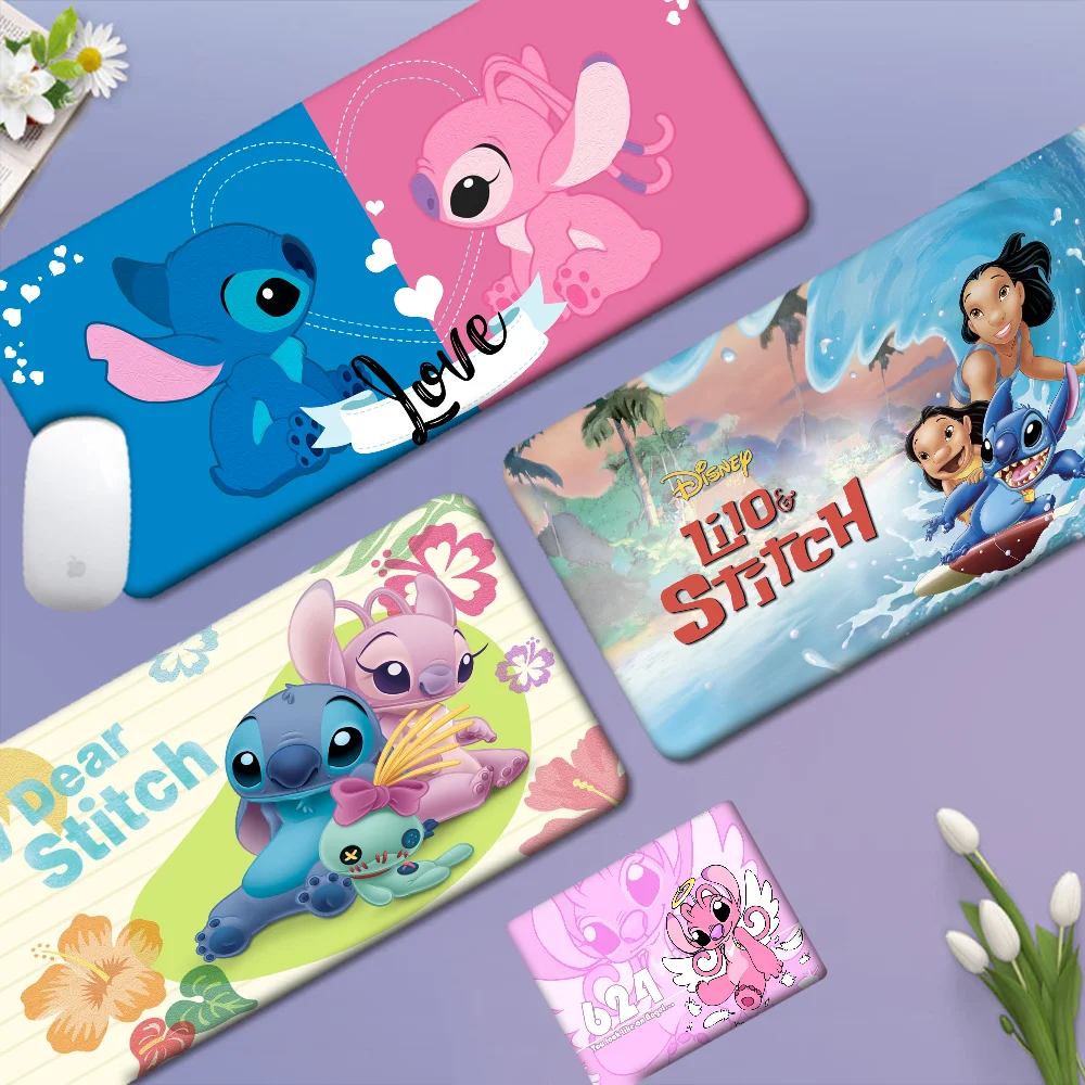 

Disney Lilo Stitch Cartoon Mousepad Large XXL Desktop Desk Mat Kawaii Gaming Accessories Students Writing Pad Desktop Mat