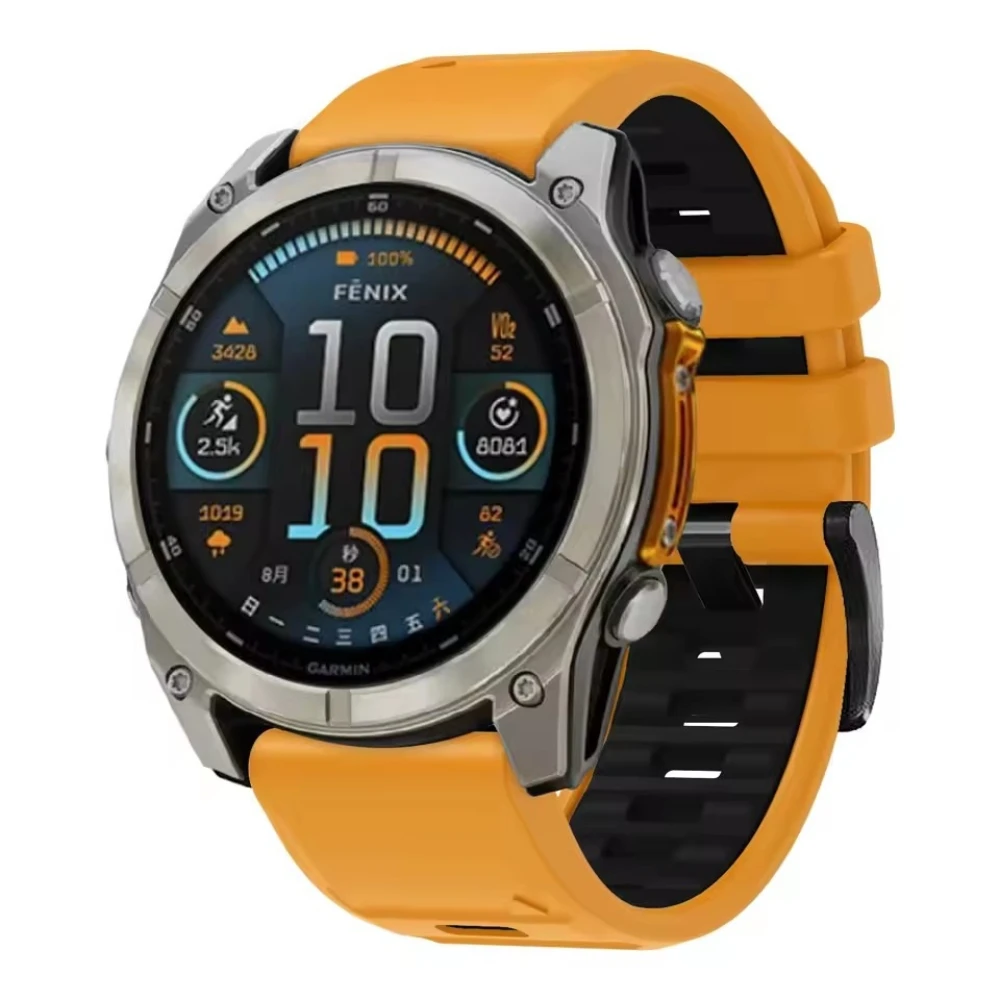 Enhanced Silicone Watch Strap - QuickFit 26/22mm Adjustable Band in Sleek Design
