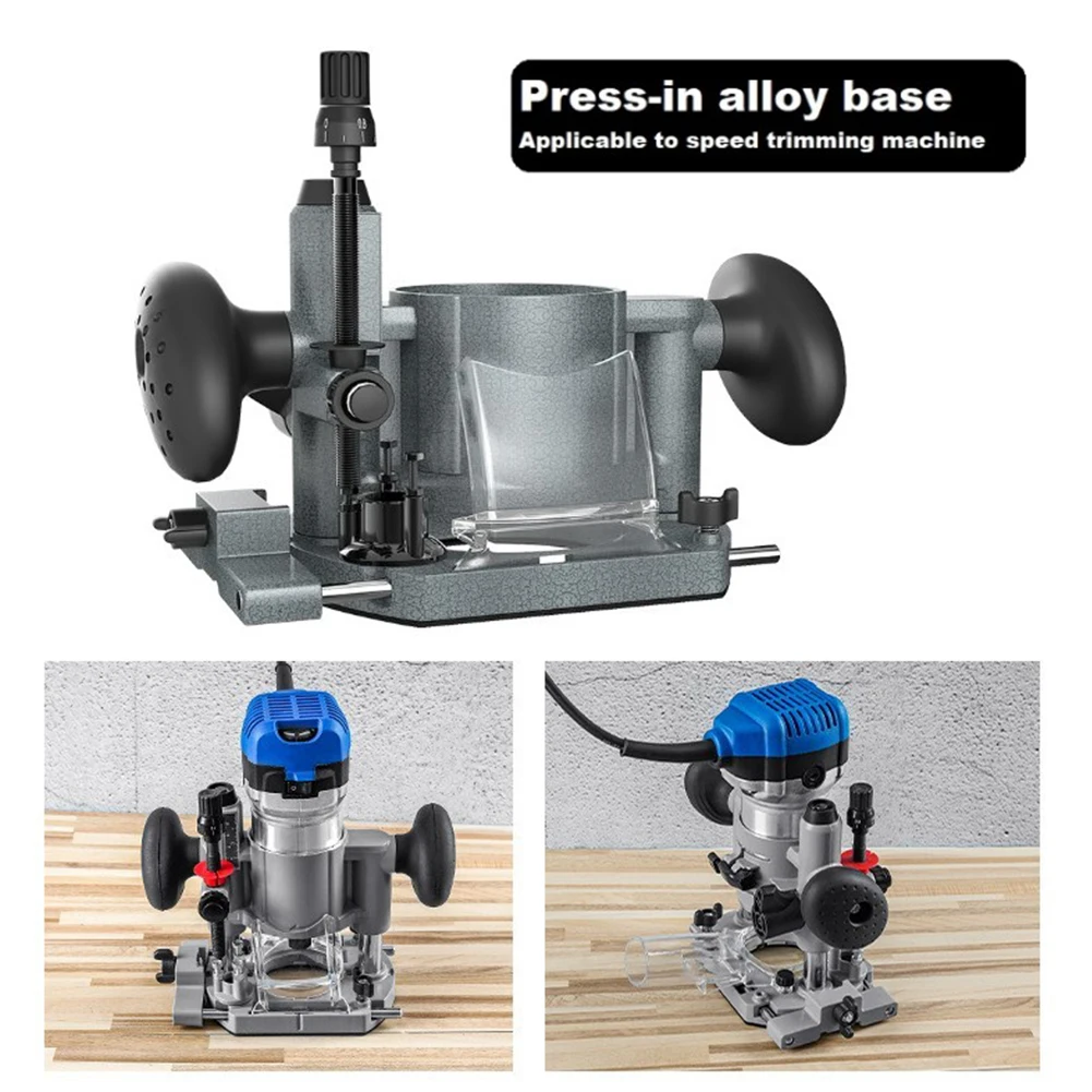 65mm Trimming Machine Plunge Router Base Adjustable Milling Power Tool  Press-fit Double Handle Trimmer Guard Heavy-duty