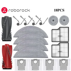 Roborock Premium Robot Vacuum Spare Parts Kit: Main Brushes, Side Brushes, Mop Cloths, HEPA Filters, and Dust Bags (Grey)