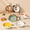 Cute Ceramics Snack Plate Cartoon Animals Saucer Hot Pot Dipping Sauce Dish Handle Dinner Plate Delicate Dessert Snack Plates 1