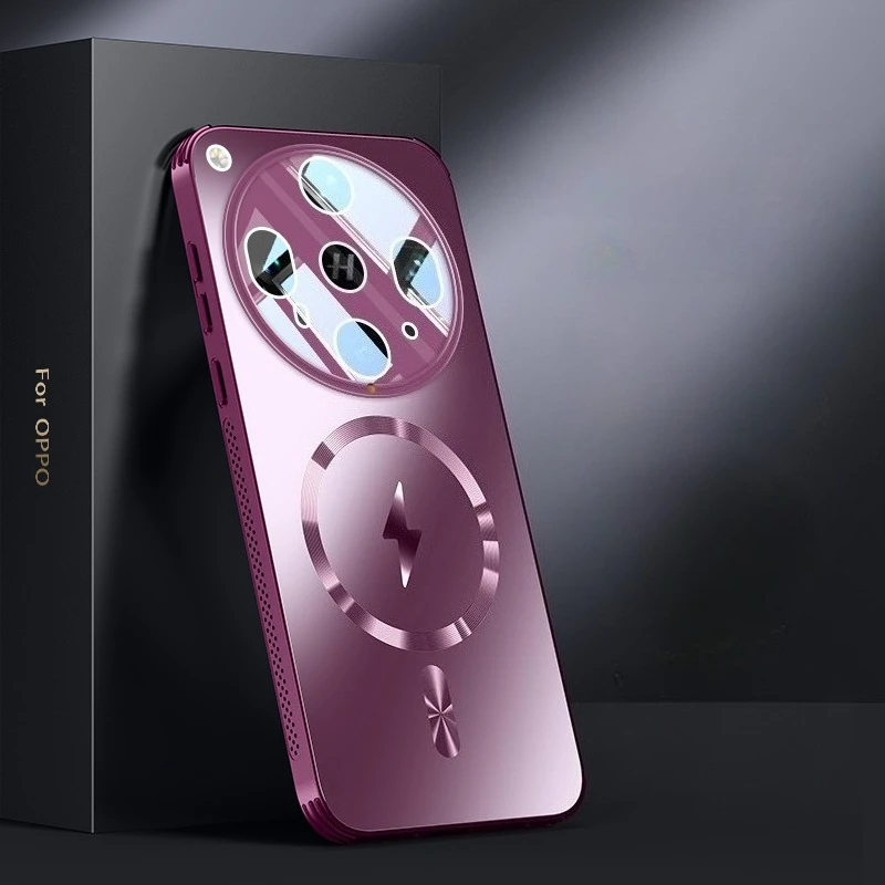 Magsafe-Compatible Frosted Shockproof Case with Lens Protection