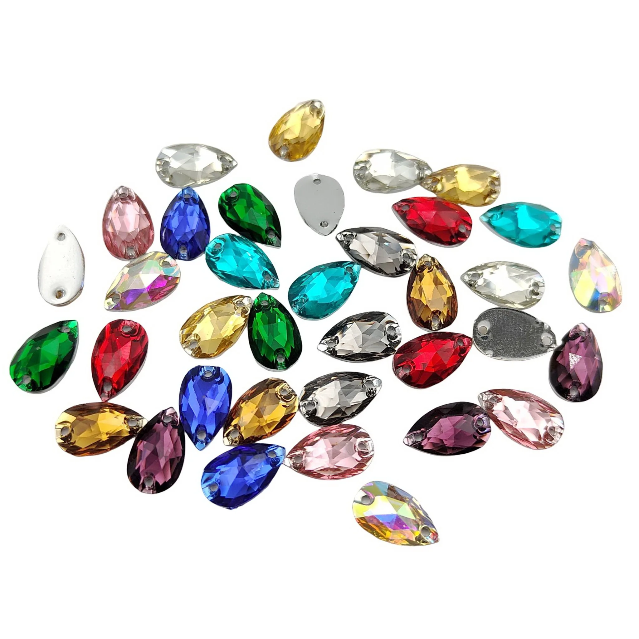 Resin Rhinestones resin rhinestones sew on rhinestones non hot fix rhinestones sewing rhinestones resin rhinestones and pearls non hotfix rhinestones rhinestone accessories rhinestones beads Teardrop Shape Resin Sew On Rhinestones Two Holes Flatback Stones Strass for Clothing Accessories Shoes