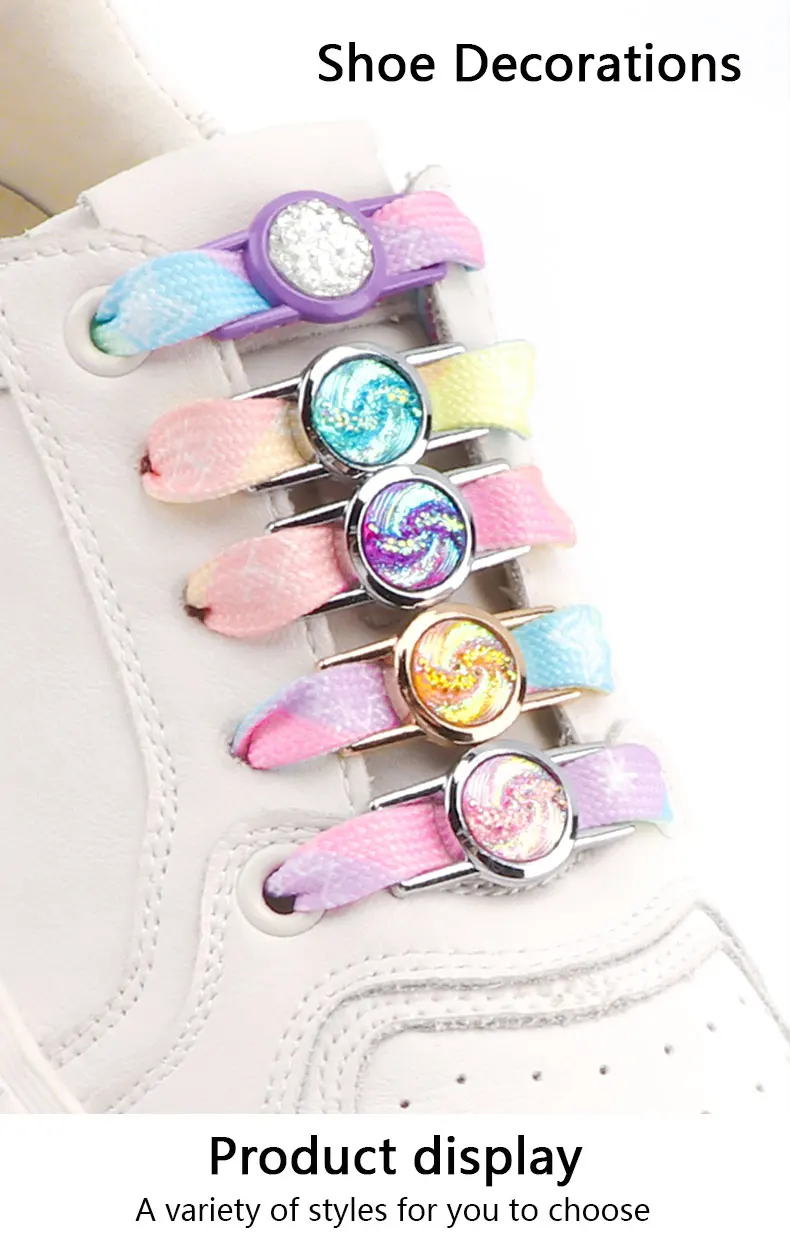 Luxuriöse Nebula-Edelstein-Schnürsenkel-Charms, Diamant-Schuh-Charms, Schnallen-Schnürsenkel-Dekorationen, Sneaker-Zubehör für Kits, Schuhaccessoires – Detail 1