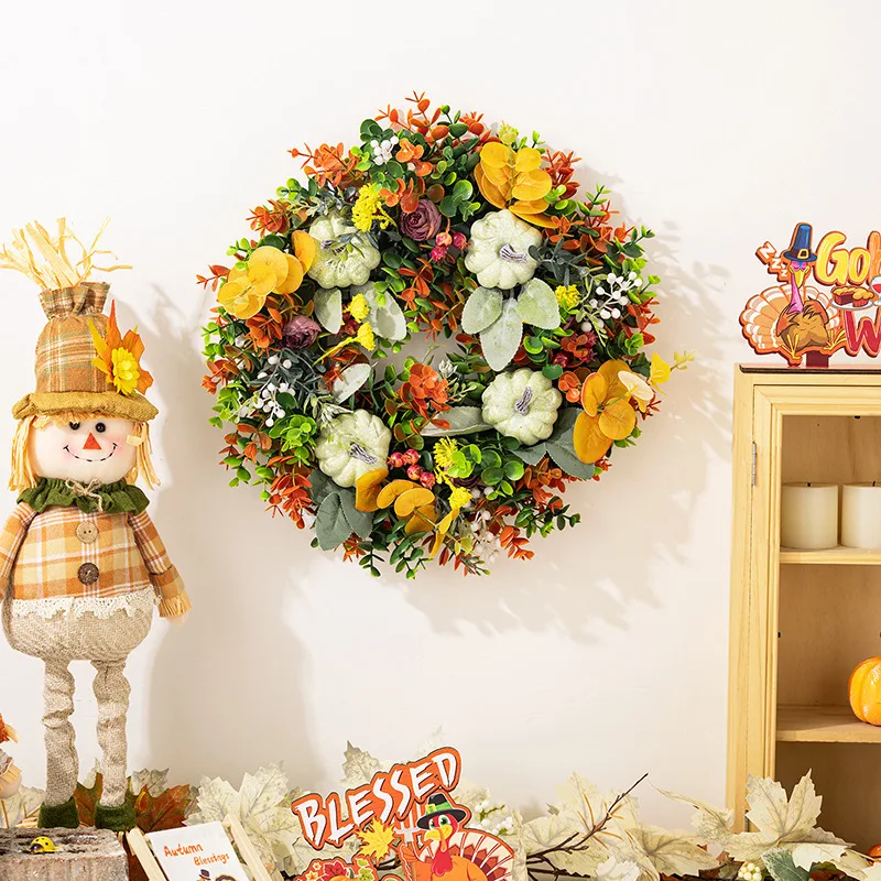 Sylbx 96-teiliges Thanksgiving Deko Set - Künstliche Kürbisse & Herbstblätter Für Tischdeko