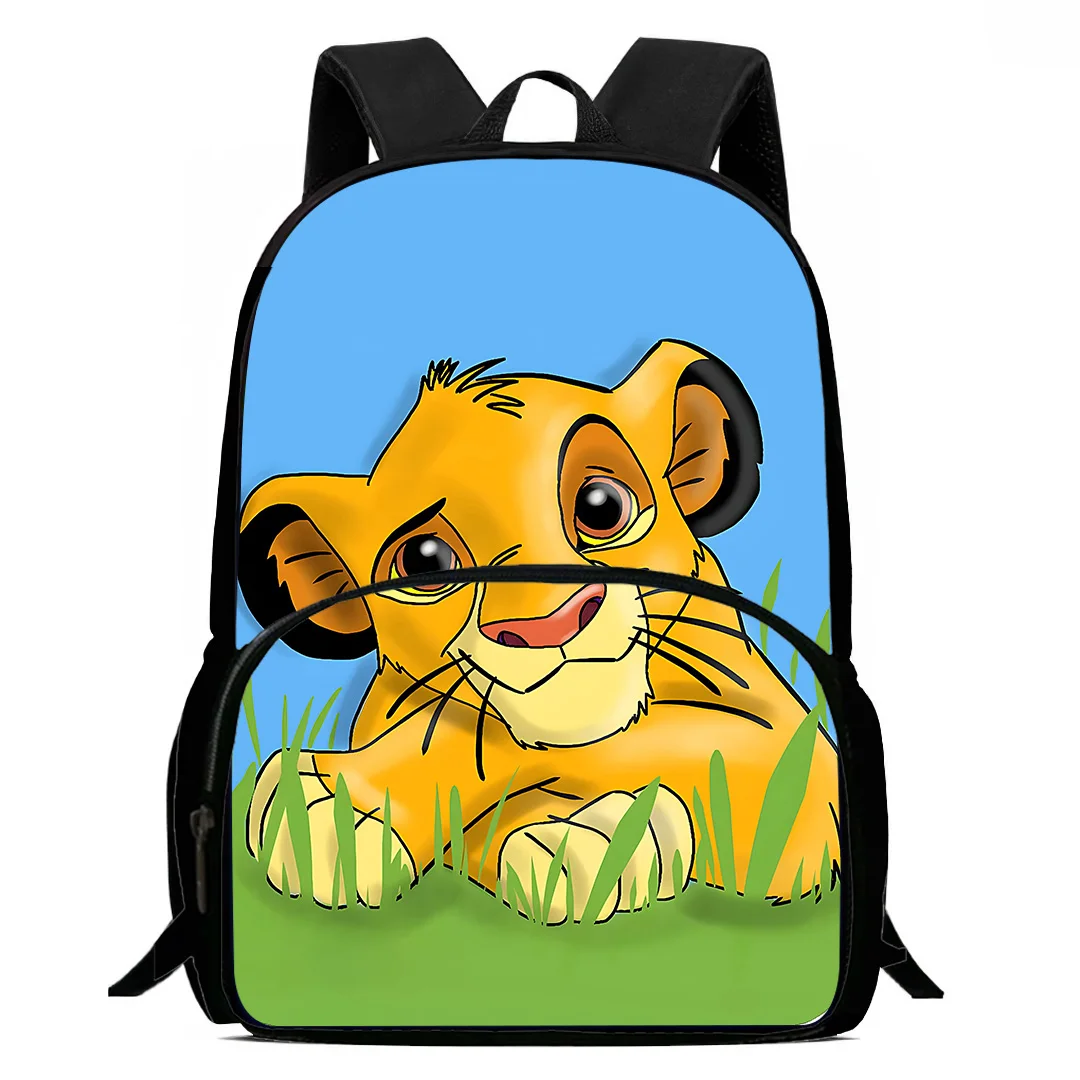 thumbnail image 1 of Mochilas para niños con dibujos animados de El Rey León Simba, regalo de cumpleaños para estudiantes, mochilas escolares para niños, mochilas duraderas para acampar, 1 of 5