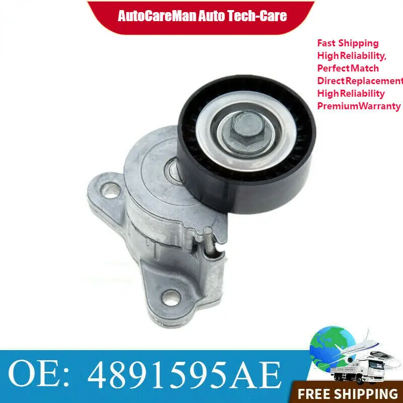 

Belt Tensioner with Pulley Wheel for Dodge Avenger Jeep Compass 07-19 4891595AE