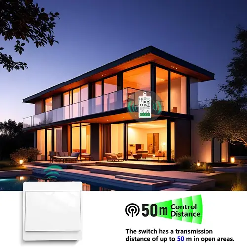 433MHz Wireless Smart On Off Switch 220V Mini Relay,86 Self-Powered Push Button Wall Switch No Need Battery for Home Improvement - Image 3