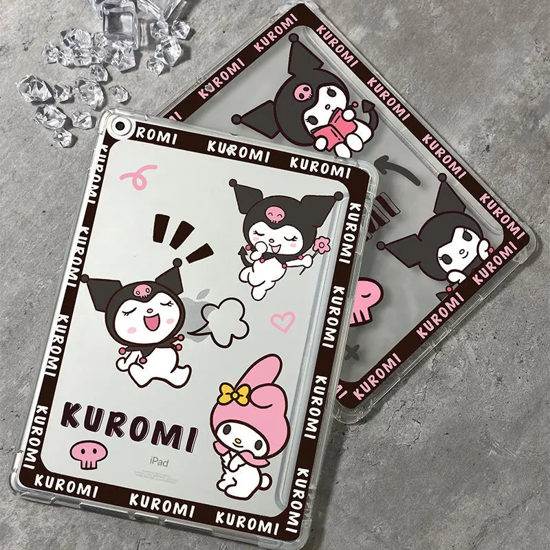 

Kawaii Kuromi Shell Sanrio Ipad Case Mymelody Ipad 2022 Case Air 4 Protective Case for Ipad Pro Mini 6 10.2 Inch Cute Soft Cover