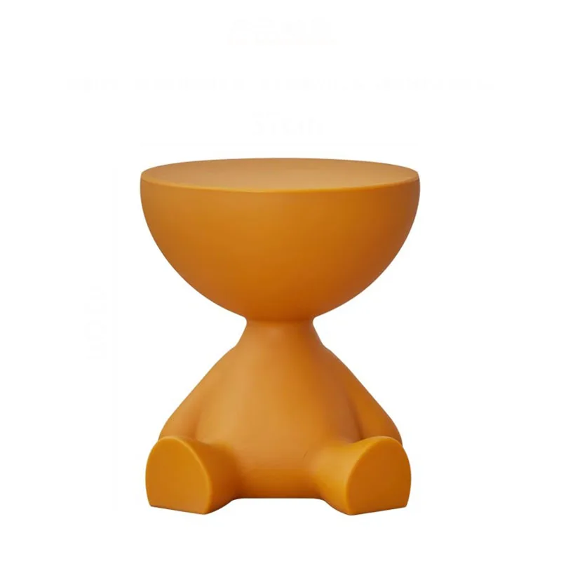 MOMO Cream Style Small Flat Tea Table Small Household Sofa Side Table Celebrity INS Designer Bedroom Plastic Cute Side side end table
