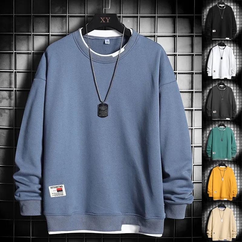 Preppy Aesthetic Sweatshirt round Neck Pullover Loose Men's Spring