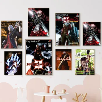 Devil May Cry Pittura su tela Poster Casa Soggiorno Camera da letto Bar Cafe Art Decor Coltello Pittura Tela Decorazioni Camera Art