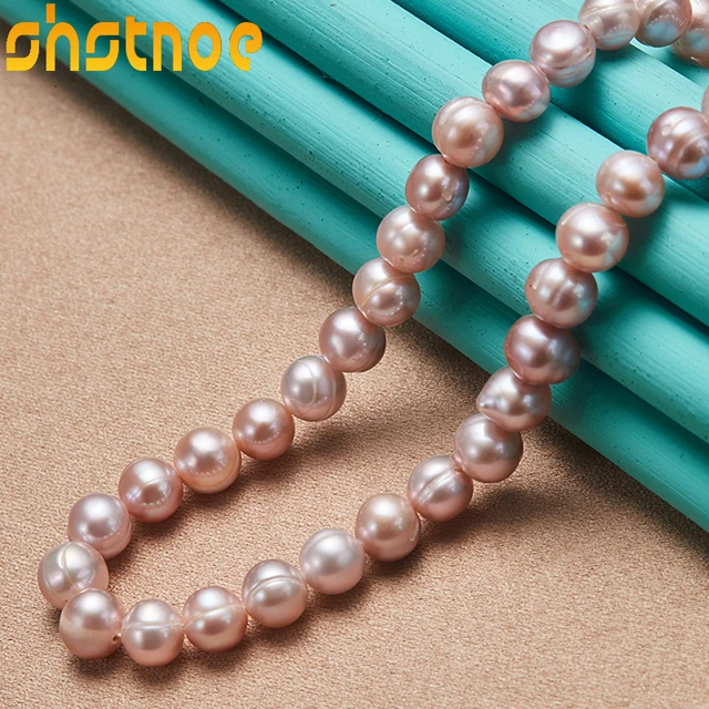 Exquisite Fashion 925 Sterling Silver Necklace Earrings Jewelry Set 10MM Pearl  Accessories For Women Engagement Jewelry Gift - AliExpress