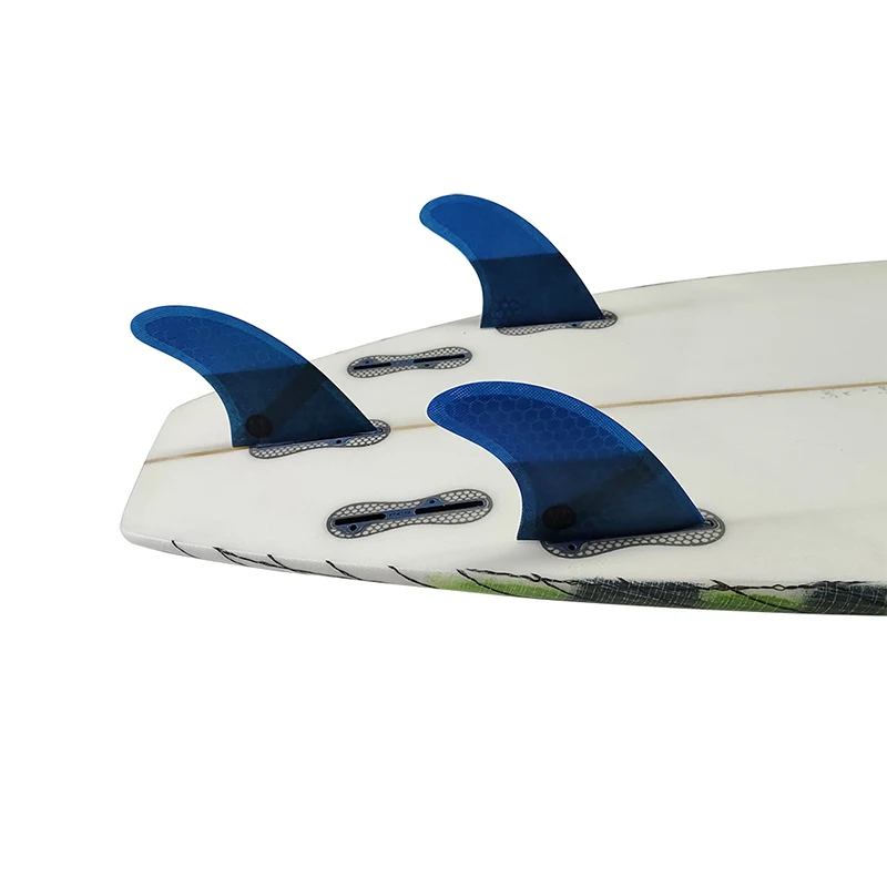 Surf Board UPSURF FCS 2 Fins UK2.1 Blue Color Surf Fins 3pcs per set Fiberglass Honeycomb Stand Up Paddle Board