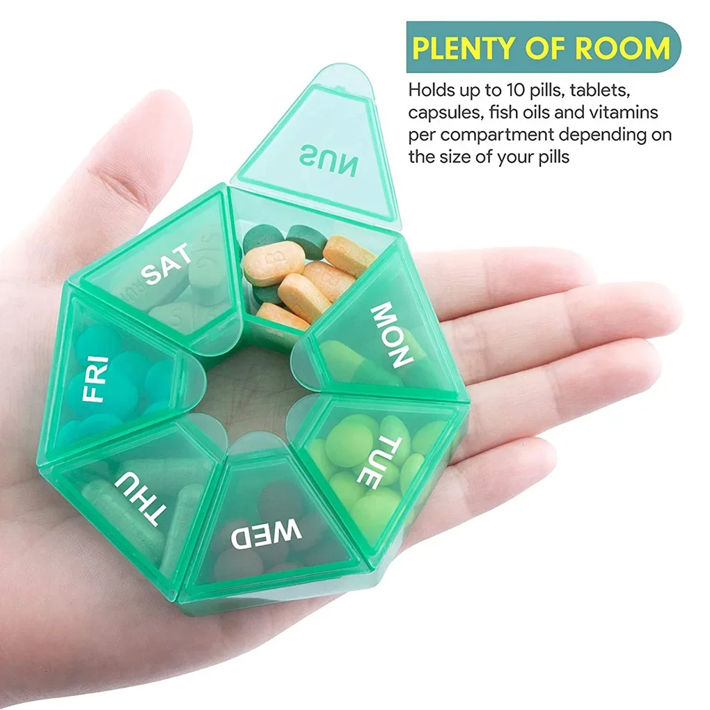 1/2/3 stücke Lagerung Vitamin Box Sortieren Tablet 7 Tage Medizin Pille Box Mini Runde Tragbare Reise Halter Organizer Container Fällen – Detail 17