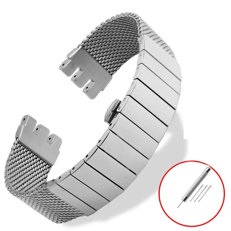 

Ремешок для часов Swatch band YCS443G мужской, металлический сетчатый Браслет со складной пряжкой из нержавеющей стали, 19 мм 20 мм 21 мм