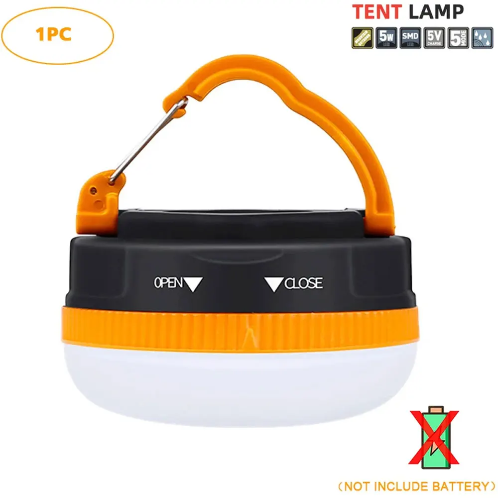 Camping Light Portable Lanterns Camping Lamp Camping Lantern Emergency Lights Portable Light Bulb portable LED camping hanging light with built-in 1800mAh battery USB rechargeable