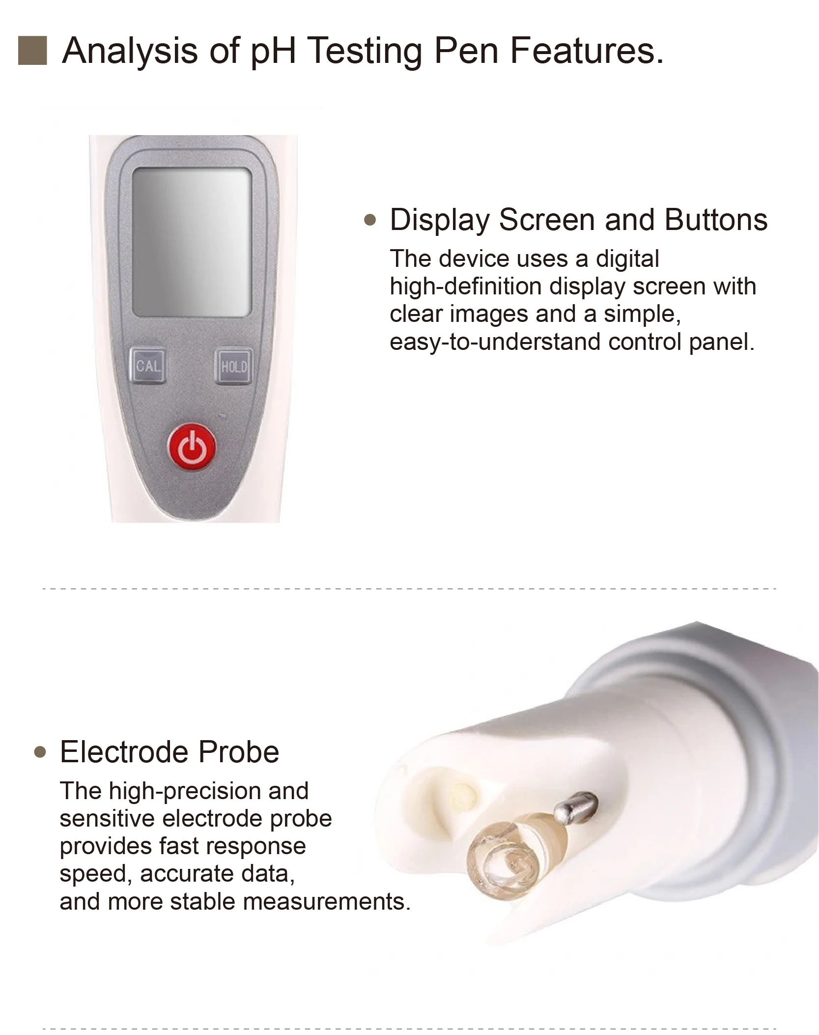 Portable Digital pH Meter 0.01 Accuracy Pen Type Water Quality Tester with Elect