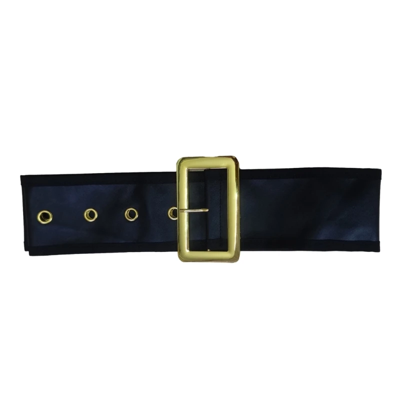 Christmas Santa Belt for Adults Adjustable Black Belts Men Women Santa Belt for Christmas Cosplay Costume Accessory