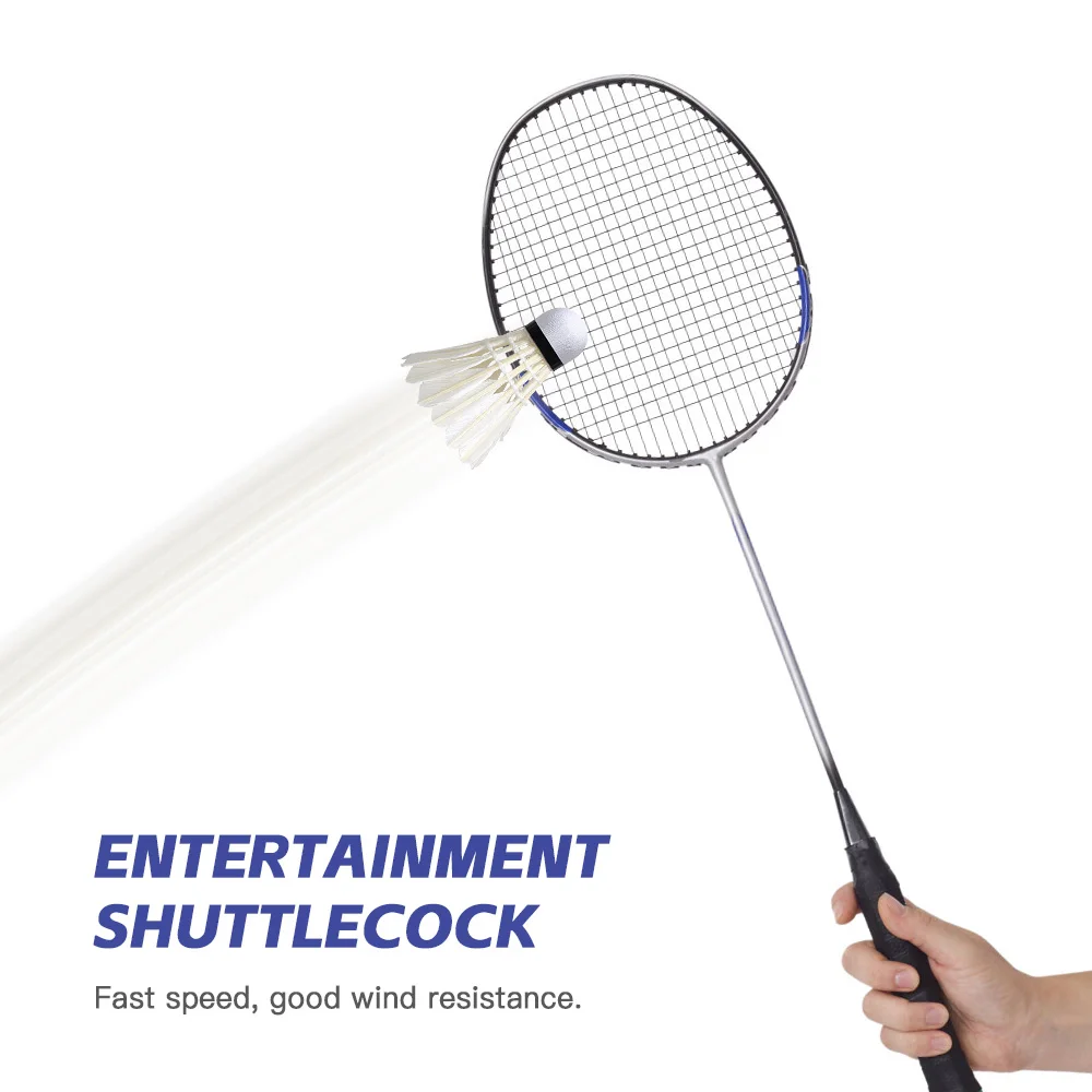 Feather Shuttlecocks for Badminton Outdoor Beginner Training Badminton Shuttlecocks Suitable for Balls 12-Pack