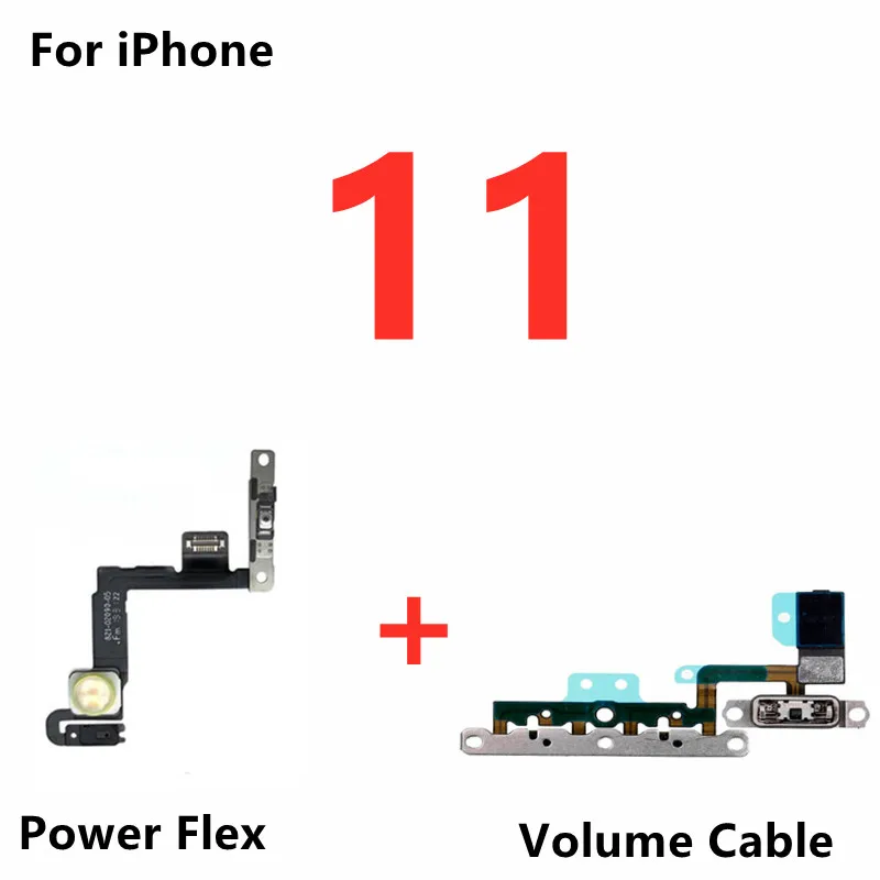 

Side Button Key Proximity Distance Ambient Flash Light Sensor Power Flex Cable for iPhone 11 Volume Flex With Metal