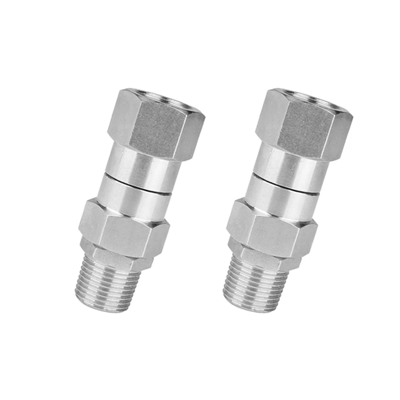 

2X High Pressure Washer Swivel Joint 3/8 Inch Pressure Washer Hose Fittings 360 Degree Rotation Connector Car Washing