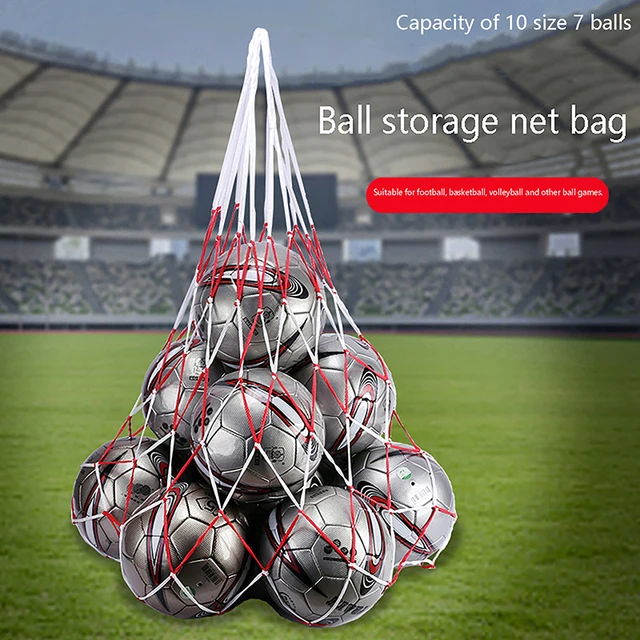 Portable Carry Net Bag Balls Volleyball Durable Standard Nylon Rope Storage Ball Bag Thread Soccer Basketball Hoop Mesh Net 2