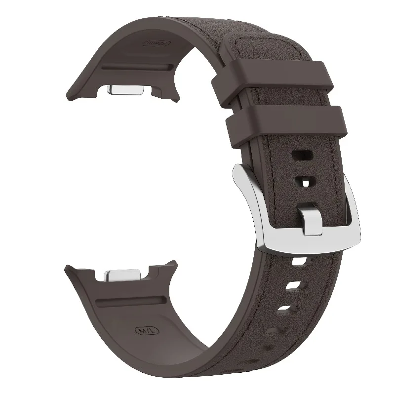 Leather-Like Silicone Fashion Versatile Waterproof Watch Strap