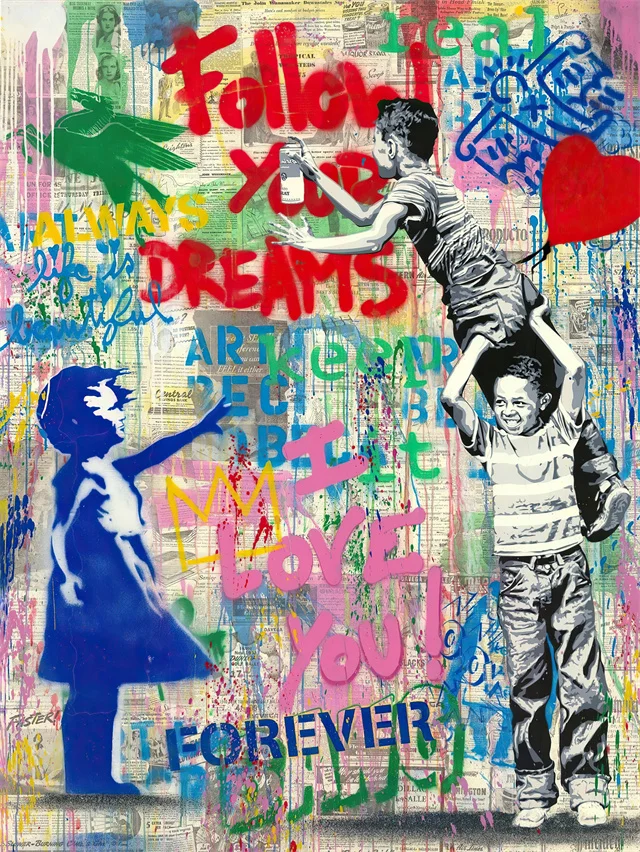 Contemporary Urban Graffiti Canvas Art Print - Home Decor Poster