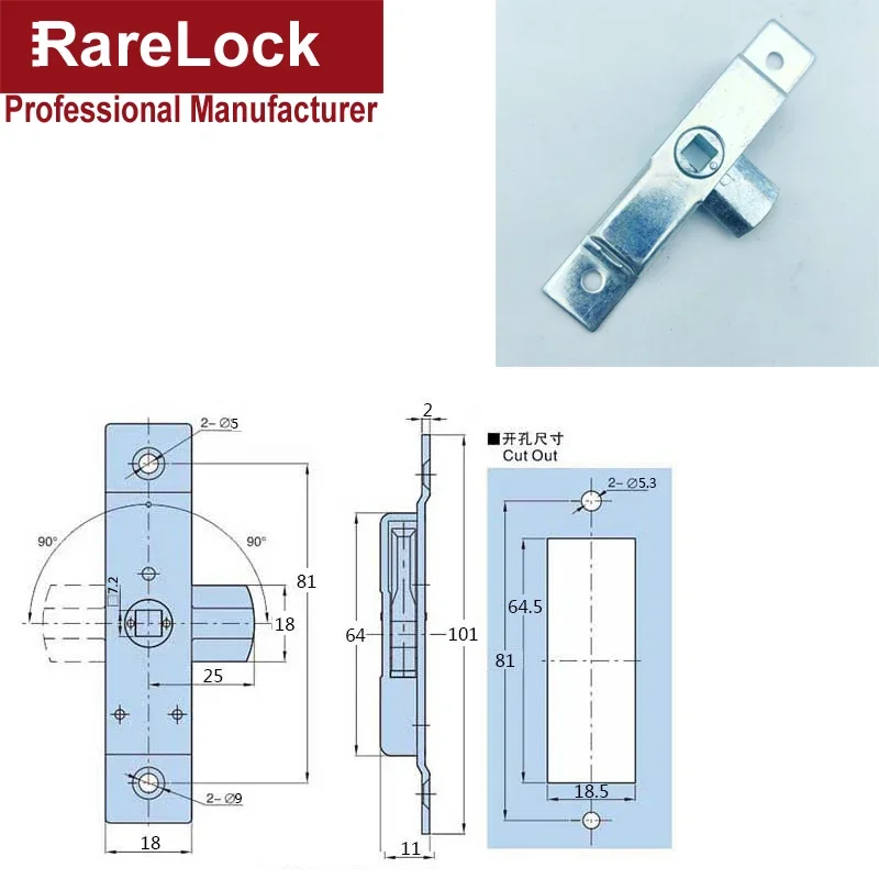 قفل كامة الخزانة مع مفتاح أو ليس لخزانة الإطفاء، ش...