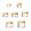 1PC Round Glass Jars with Leakproof lids Empty Glass Sample Jars for Makeup Face Cream Eye Cream Lip Balm DIY Tool 45BE 1