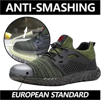 SUADEX Steel Toe Sneakers for Men Women Indestructible Work Shoes Lightweight Comfortable Safety Boots Shoes for Construction 2
