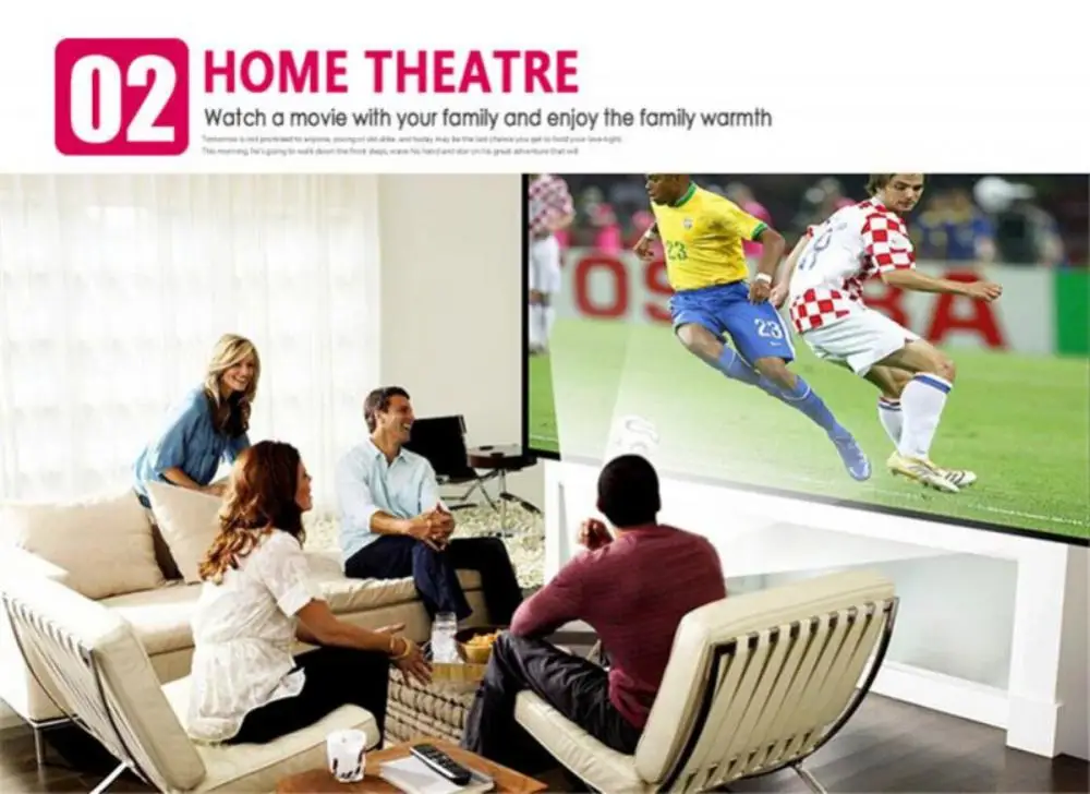 LED Home Mini Projector Support 1080P HD USB AV TF Portable Media Player Electronics TV Audio Video Equipment Projectors Home