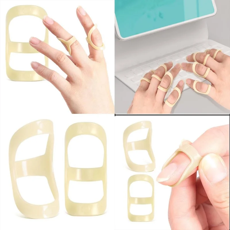 Ovale Fingerschiene, 5er-Pack Trigger-Fingerschiene für Arthritis, gebrochener Knochen, 5 Größen Stützstrebe Fingerstabilisatorstrebe – Detail 6
