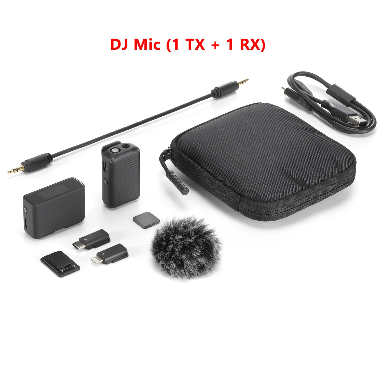 새로운 DJ 마이크 14시간 레코딩 250m 범위 OLED 터치스크린 자석 부착 액션 카메라/스마트폰/PC용 컴팩트하고 가벼운 디자인