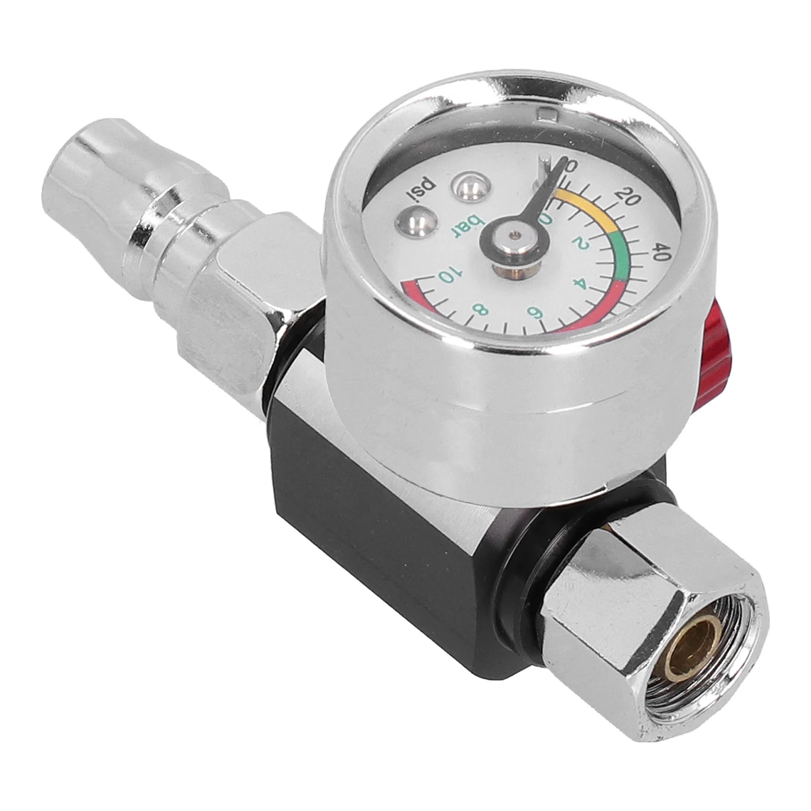 G1/4in Thread Spray Paint Gun Air Pressure Regulator Pressure Regulating Adjusting Valve Gauge 0-140 PSI Adapter Pneumatic Tool 4