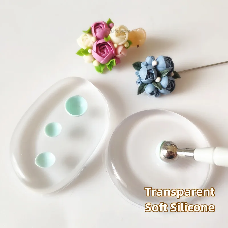 도자기 도구 부드러운 실리콘 패드 모델링 도트 도구 DIY Ins 귀걸이에 대한 폴리머 클레이 금형 수공예품 꽃잎 액세서리 만들기